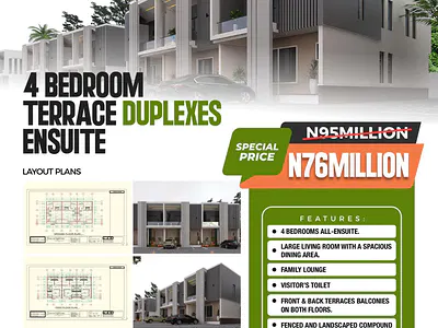 4 Bedroom Terrace House — Royal Palms Estate, Agbara, Ado-Odo/Ota, Ogun