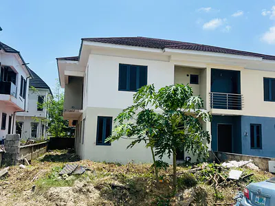 4 Bedroom Semi-Detached Duplex Carcass in an Estate with 24hours Light — Sapphire Garden Estate, Awoyaya, Ibeju Lekki, Lagos