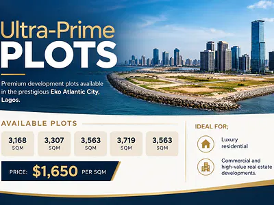 3,168SQM / 3,307SQM / 3,563SQM Prime Plots — Eko Atlantic City, Lagos