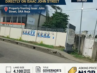 4,100 SQM Prime Commercial Parcel of Land — Isaac John Street, Ikeja GRA, Ikeja, Lagos