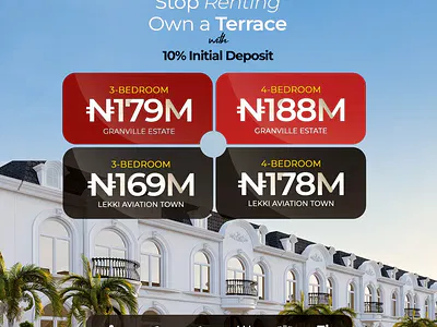 Your Dream Home: 2, 3, 4 and 5 Bedroom Flats, Terrace, Duplexes — Lekki Aviation Town • Granville Estate • the Parliament Estate, Lekki, Lagos