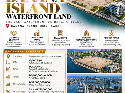 Exclusive Waterfront Land — Banana Island Waterfront, Banana Island, Ikoyi, Lagos