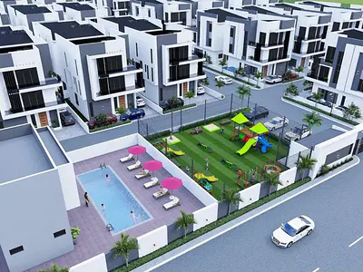 Beautiful 2 Bedroom Apartment with BQ — Creek Town, Oregun, Ikeja, Lagos