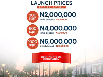 Affordable First of Its Own Kind of Land with Flexible Payment Plan — Palmpari Resort City Located at Ido Ibadan, Ibadan, Oyo
