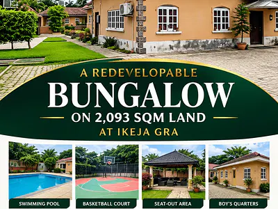An Expansive 2,093 SQM Parcel of Land with a Demolishable Bungalow — Ikeja GRA, Ikeja, Lagos