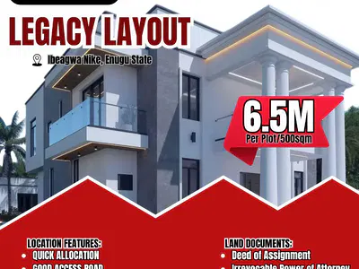 Land — Independent Lay Out Behind New Keyentta, Enugu, Enugu