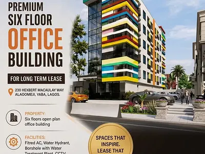 Six Floor Open Plan Office Building — 230 Herbert Macaulay Way, Alagomeji, Yaba, Lagos