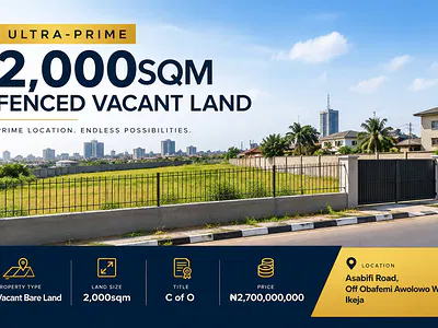 Ultra-Prime 2,000SQM Fenced Vacant Land — Ikeja, Lagos
