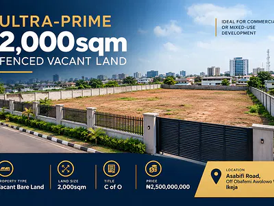 Ultra-Prime 2,000SQM Fenced Vacant Land — Asabifi Road, Off Obafemi Awolowo Way, Ikeja, Lagos