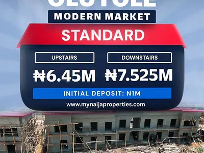 Modern Shops in a Prime Government-Backed Commercial Hub — Oluyole Modern Market / New Garage Roundabout, Oluyole, Oyo