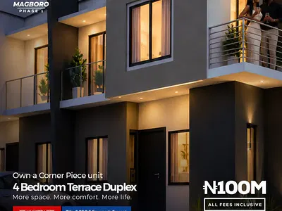 4 Bedroom Terraced Duplex Rose Garden Magboro Ogun State — Rose Gardens, Magboro, Ogun