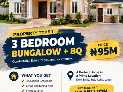 3 Bedroom Bungalow with BQ — Urban Signature Lagos / Eluju, Eleko, Ibeju Lekki, Lagos