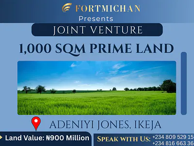 1,000 SQM Prime Land — Adeniyi Jones, Ikeja, Lagos