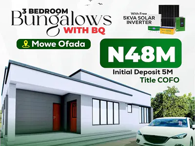 3 Bedroom Bungalow with BQ — Royal Garden Estate, Mowe Ofada, Ogun