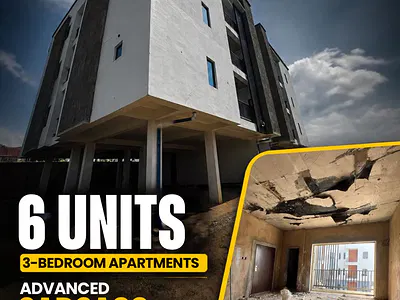 Bulk 6 Units 3 Bedroom Apartments (Advanced Carcass) — Close Proximity to Life Camp, Dape, Abuja