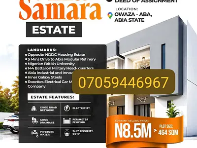 Plots of Affordable Land — Owaza, Close to NDDC Housing Project, Aba, Abia