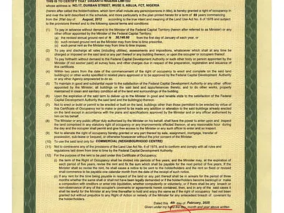 1.507 Commercial Land — Kaura Districts, Kaura, Abuja