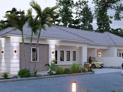 3 Bedroom Semi-Detached Bungalow — Rossy Garden Estate After Queens Estate Before Civil Defence Estate, Kuje, Abuja