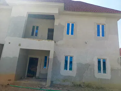 A Lovely Newly Built 4 Bedroom Semi-Detached Duplex (Semi Finished) — Aviation Village Airport Road, Kiami, Lugbe District, Abuja