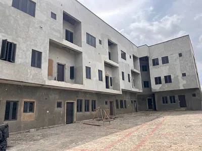 5 Bedrooms Terraced Shell Duplex with a BQ — Omako Court Estate, Wuye, Abuja
