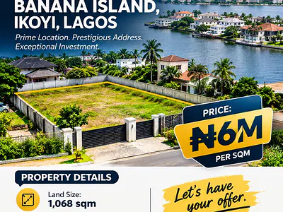 Luxury 1,068SQM of Land Available in Prime Location — Banana Island, Ikoyi, Lagos