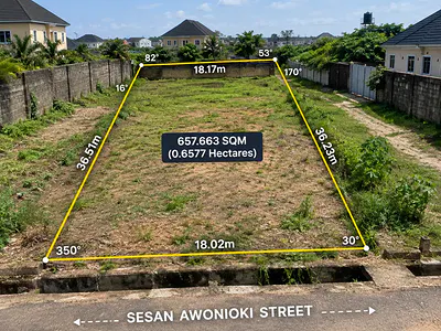 400SQM Land in a Well Developed Environment — Lekki, Lagos