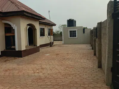 Bungalow with Two Apartments on Corner Plot, Erigo Ogbogbo, Ijebu Ode, Ogun, Detached Bungalow for Sale