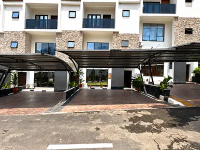 Well Built 4 Bedroom Terraced Duplex with Room BQ — Guzape Main, Guzape District, Abuja