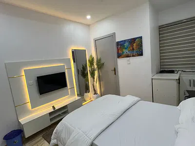 Luxury and Fully Serviced Single Bed Apartment Upstairs with Kitchen — Summer Park Estate, Orchid Road Lekki, Lekki Expressway, Lekki, Lagos