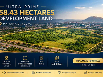 Ultra-Prime 58.43 Hectares Development Land — Maitama 2, Maitama District, Abuja