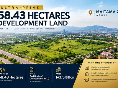 Ultra-Prime 58.43 Hectares Development Land — Maitama District, Abuja