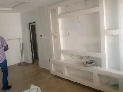 3 Bedroom Flat Comes with Tvconsole, Pop Ceilings with Full Security — Gorgeous Cole Estate, Ogba, Ikeja, Lagos