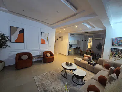 A Furnished & Fully Serviced 4 Bedroom Terrace Duplex with a Room BQ — Lekki Phase 1, Lekki, Lagos