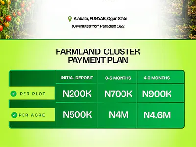 Secure Your Affordable Farmland Today, Choose Your Investment Cluster — Abeokuta South, Ogun