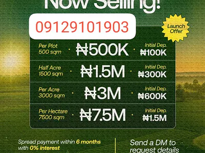 Plots of Affordable Land — Havilah Phase 2, Ala–olorunda Corridor, Abeokuta North, Ogun