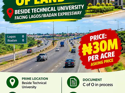 210 Acres of Land — Lagos/Ibadan Expressway, Sagamu, Ogun