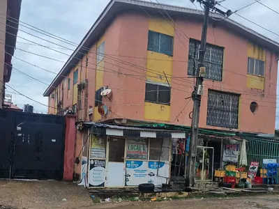 Block of 7 Flats and 6 Shops on Corner Piece — Okota, Ago Palace, Isolo, Lagos