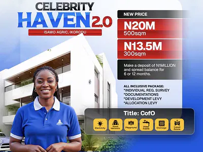 Residential Land in a Premium Gated Estate — Celebrity Haven 2.0, Ikorodu, Lagos
