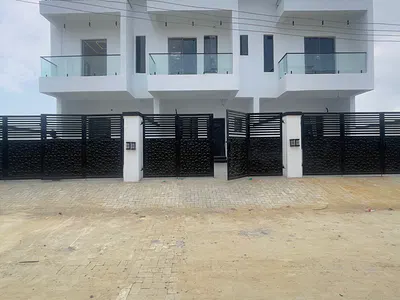 3 Bedroom Terraced Duplex with Fitted Kitchen — Ajah Ado Road in an Access Code Entry and Exit Estate, Ajah, Lagos