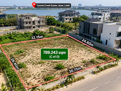 789.24 SQM Plot of Land Available in a Well Secured Estate — Cowrie Creek Estate, Ikate, Lekki, Lagos