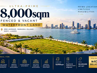 Ultra-Prime 8,000SQM Fenced & Vacant Waterfront Land — Ikoyi, Lagos