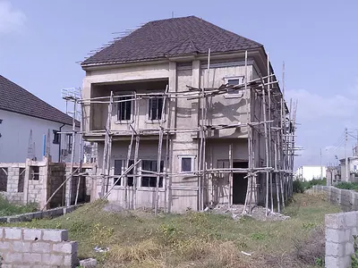 4 Bedroom Semi Detached Duplex Carcass — By Von Road, Lugbe District, Abuja