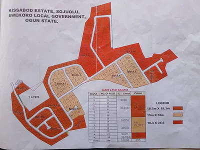 Various Land Sizes in a Private Estate Measuring 11 Hectres — Kissabod Estate, Sojuolu Town, Ewekoro, Ogun