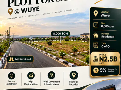 8000SQM Residential Land Plot — Wuye, Abuja