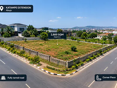 2800SQM Corner Piece Residential Land with C of O — Katampe, Abuja