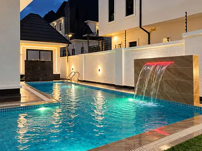 Magnificent 5 Bedrooms Detached Mansion, BQ, Pool, Fountain, CCTV, Gazebo — Off Games Village Road, After Suncity Estate, Dakwo, Abuja
