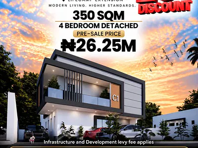 350 SQM Residential Plot with Approved Detached Terrace Prototype — Life Camp, Abuja