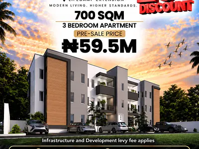 700 SQM Plot with Approved 3 Bedroom Block of Flats Prototype — Life Camp, Abuja