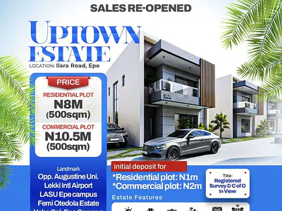 A Valuable Residential Land in a Secured Estate — Ilara Road, Close to Augustine University, Epe, Lagos
