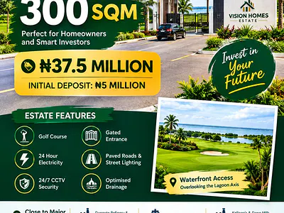 300 SQM Residential Plot in a Well-Planned Waterfront Estate — Vision Homes Estate / Along Lagos-Calabar Costal Highway, Orimedu, Ibeju Lekki, Lagos